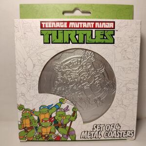 Teenage Mutant Ninja Turtles Metal Coasters Official Set Of 4 TMNT Drinkware